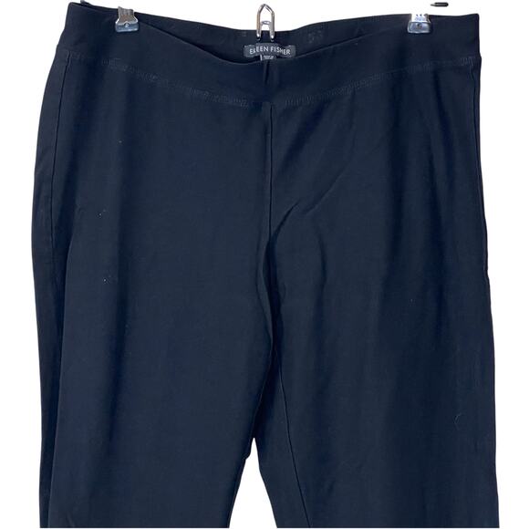 Eileen Fisher Pull-On Tapered Leg Ankle Length Pant Black Women XS - Picture 4 of 6